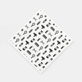 Salon & Barber Hairdresser Pattern CUSTOM COLOR Servet (Hoek)