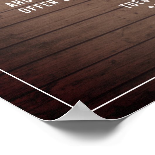 Salon Barber Heropening Covid Safety Rustic Poster (Hoek)