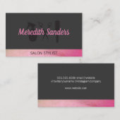 Salon Barber Tools Chic Pink Accent Visitekaartje (Voorkant / Achterkant)
