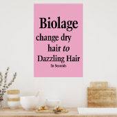 Salon Barbershop Poster Haar drogen tot Dazz Biola (Keuken)