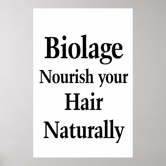 Salon Barbershop Poster Haar Nourish Biolage  (Voorkant)