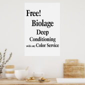 Salon Barbershop Poster Hair Conditioning Biolage  (Keuken)