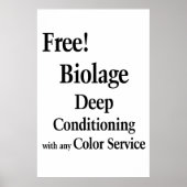 Salon Barbershop Poster Hair Conditioning Biolage  (Voorkant)