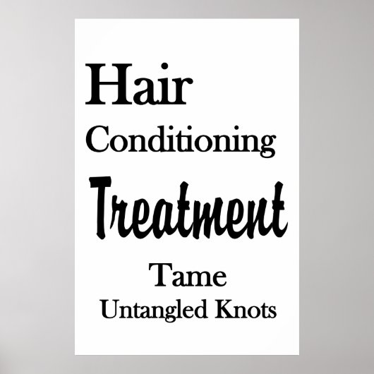 Salon Barbershop Poster Hair Conditioning Untangle (Voorkant)