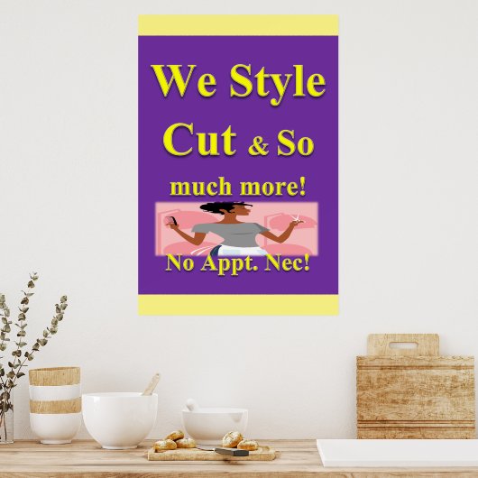 Salon Barbershop Posters (Keuken)