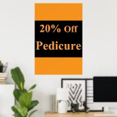 Salon Barbershop Posters 20% Off Pedicure (Thuiskantoor)