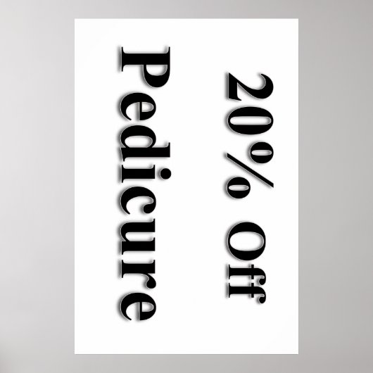 Salon Barbershop Posters 20% Off Pedicure (Voorkant)