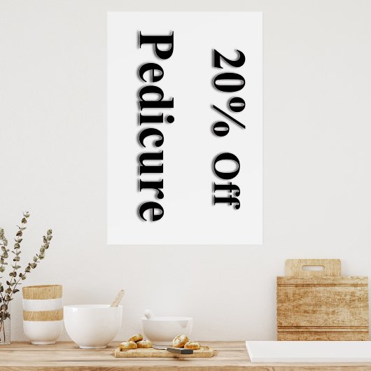 Salon Barbershop Posters 20% Off Pedicure (Keuken)