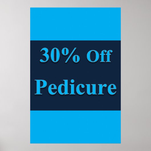 Salon Barbershop Posters 30% Korting Pedicure (Voorkant)