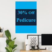 Salon Barbershop Posters 30% Off Pedicure (Thuiskantoor)