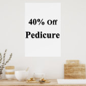 Salon Barbershop Posters 40% Off Pedicure (Keuken)