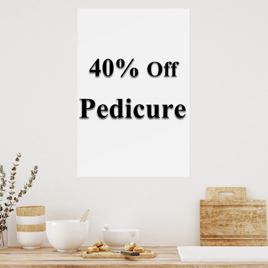 Salon Barbershop Posters 40% Off Pedicure (Keuken)