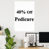 Salon Barbershop Posters 40% Off Pedicure (Thuiskantoor)