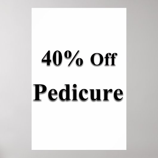 Salon Barbershop Posters 40% Off Pedicure (Voorkant)
