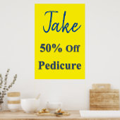 Salon Barbershop Posters 50% korting op pedicure (Keuken)