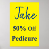 Salon Barbershop Posters 50% korting op pedicure (Voorkant)