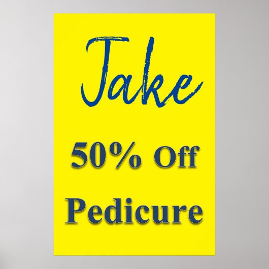 Salon Barbershop Posters 50% korting op pedicure (Voorkant)