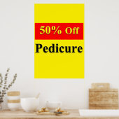 Salon Barbershop Posters 50% Off Pedicure (Keuken)