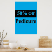 Salon Barbershop Posters 50% Off Pedicure (Keuken)