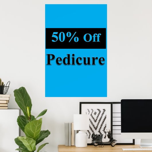 Salon Barbershop Posters 50% Off Pedicure (Thuiskantoor)