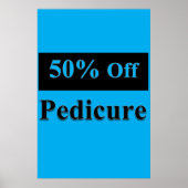 Salon Barbershop Posters 50% Off Pedicure (Voorkant)