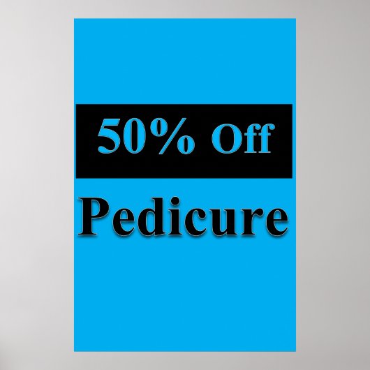 Salon Barbershop Posters 50% Off Pedicure (Voorkant)