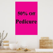 Salon Barbershop Posters 50% Off Pedicure Pink (Keuken)