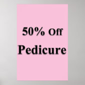 Salon Barbershop Posters 50% Off Pedicure Pink (Voorkant)