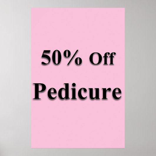 Salon Barbershop Posters 50% Off Pedicure Pink (Voorkant)