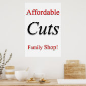 Salon Barbershop Posters Affordable Cuts! (Keuken)