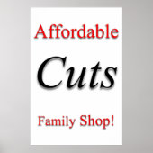 Salon Barbershop Posters Affordable Cuts! (Voorkant)