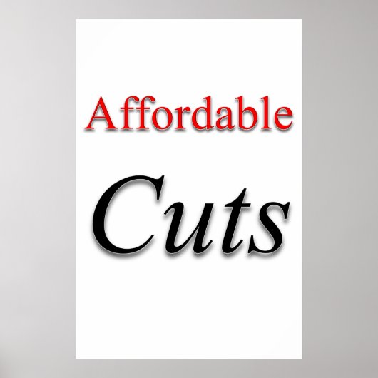 Salon Barbershop Posters Affordable Cuts! (Voorkant)