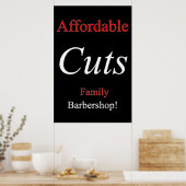 Salon Barbershop Posters Affordable Cuts Family (Keuken)