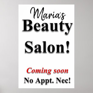 Salon Barbershop Posters Beauty Salon Binnenkort v