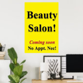 Salon Barbershop Posters Beauty Salon Binnenkort v (Thuiskantoor)