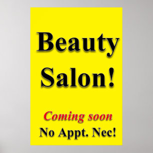Salon Barbershop Posters Beauty Salon Binnenkort v