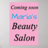 Salon Barbershop Posters Beauty Salon Coming Soon (Voorkant)