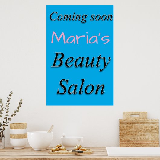 Salon Barbershop Posters Beauty Salon Coming Soon (Keuken)