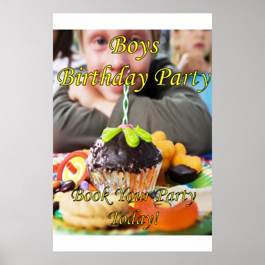 Salon Barbershop Posters Boys Birthday Haircut  (Voorkant)