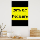 Salon Barbershop Posters Combo 20% Off Pedicure (Keuken)