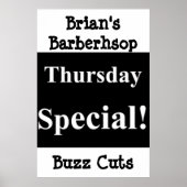 Salon Barbershop Posters donderdag Buzz Cuts (Voorkant)