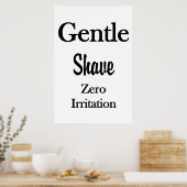 Salon Barbershop Posters Gentle Shave  (Keuken)