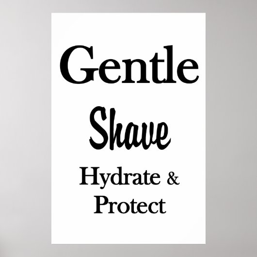 Salon Barbershop Posters Gentle Shave Hydrate  (Voorkant)