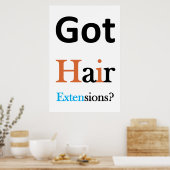 Salon Barbershop Posters Got Hair Extensions? (Keuken)