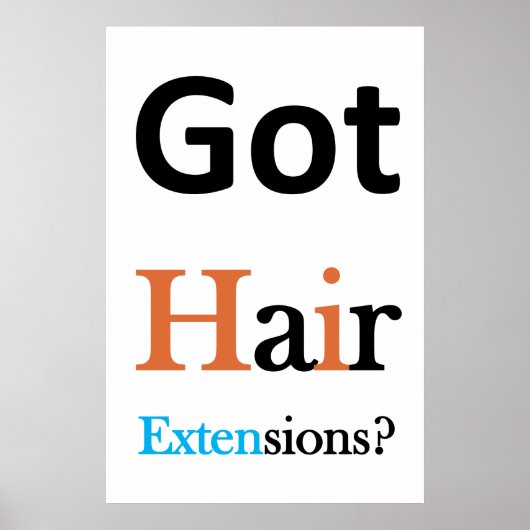 Salon Barbershop Posters Got Hair Extensions? (Voorkant)