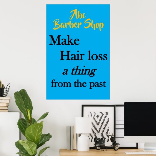Salon Barbershop Posters Hair Loss  (Thuiskantoor)
