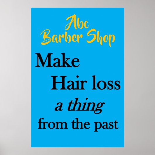 Salon Barbershop Posters Hair Loss  (Voorkant)