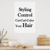 Salon Barbershop Posters Hair Styling Control (Keuken)