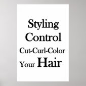 Salon Barbershop Posters Hair Styling Control (Voorkant)