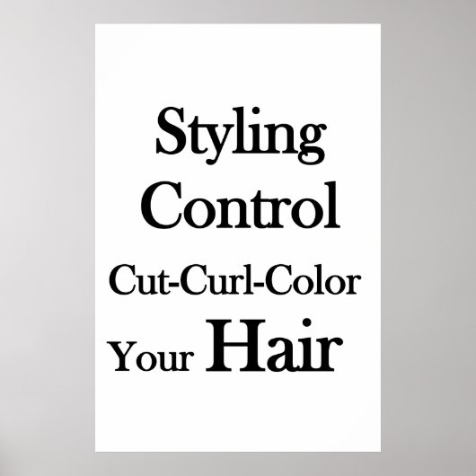 Salon Barbershop Posters Hair Styling Control (Voorkant)